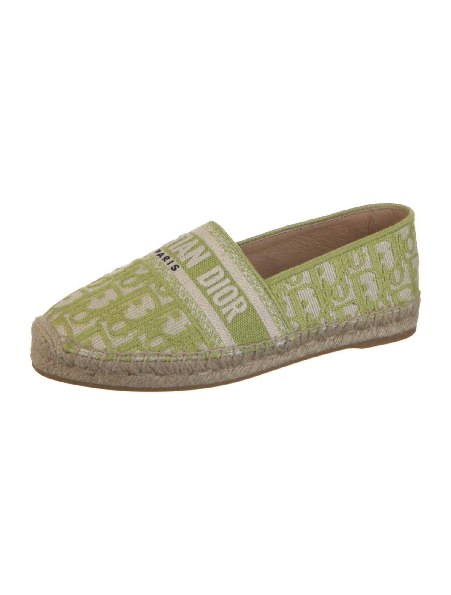 Christian Dior Oblique Jacquard Canvas Espadrilles w/ Tags