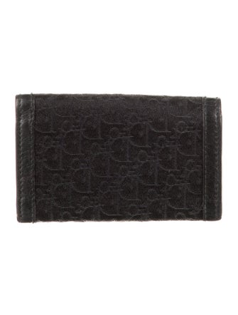 Christian Dior Black Pattern Printed Diorissimo Key Holder