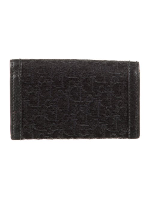 Christian Dior Black Pattern Printed Diorissimo Key Holder