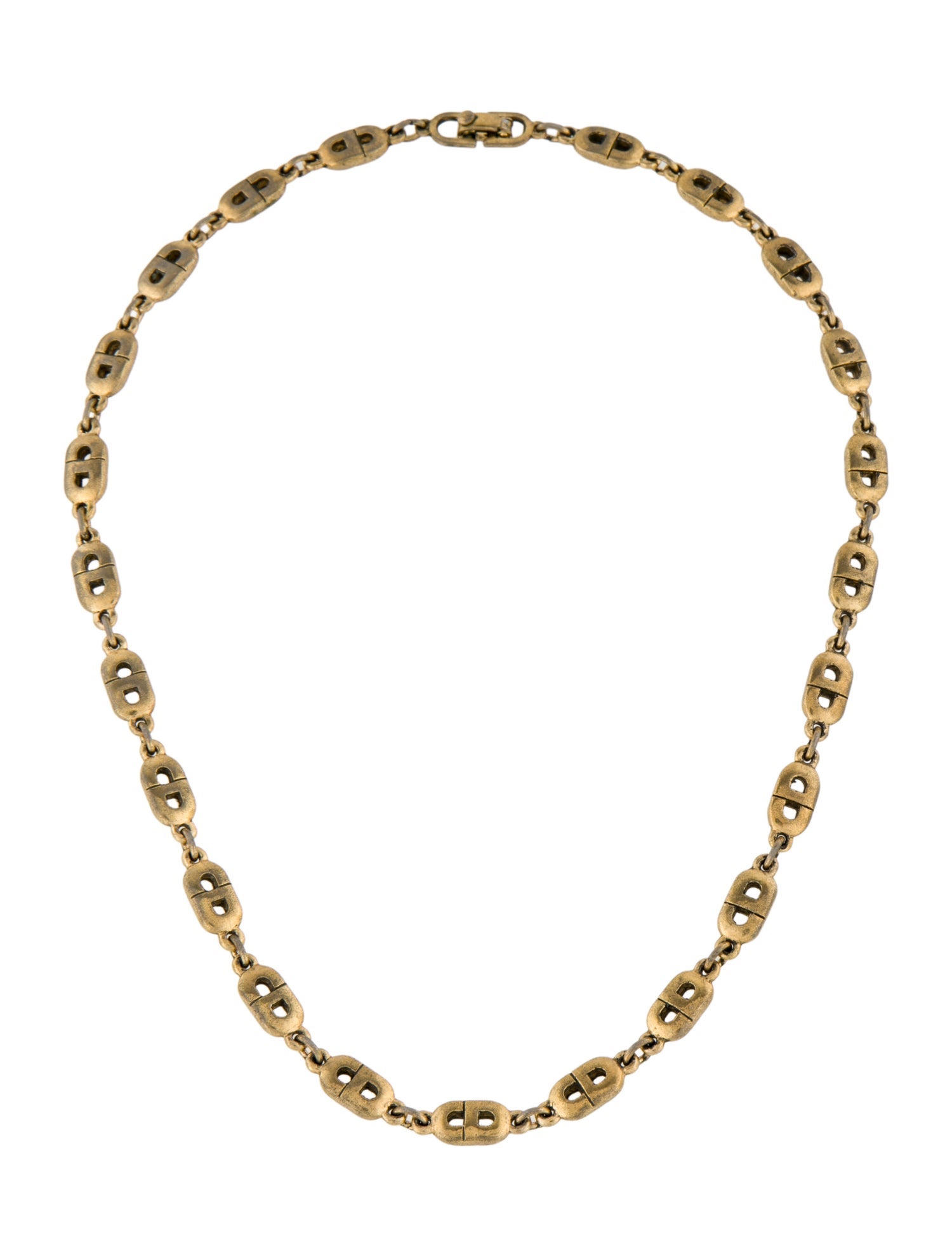 Christian Dior Vintage CD Link Chain Necklace