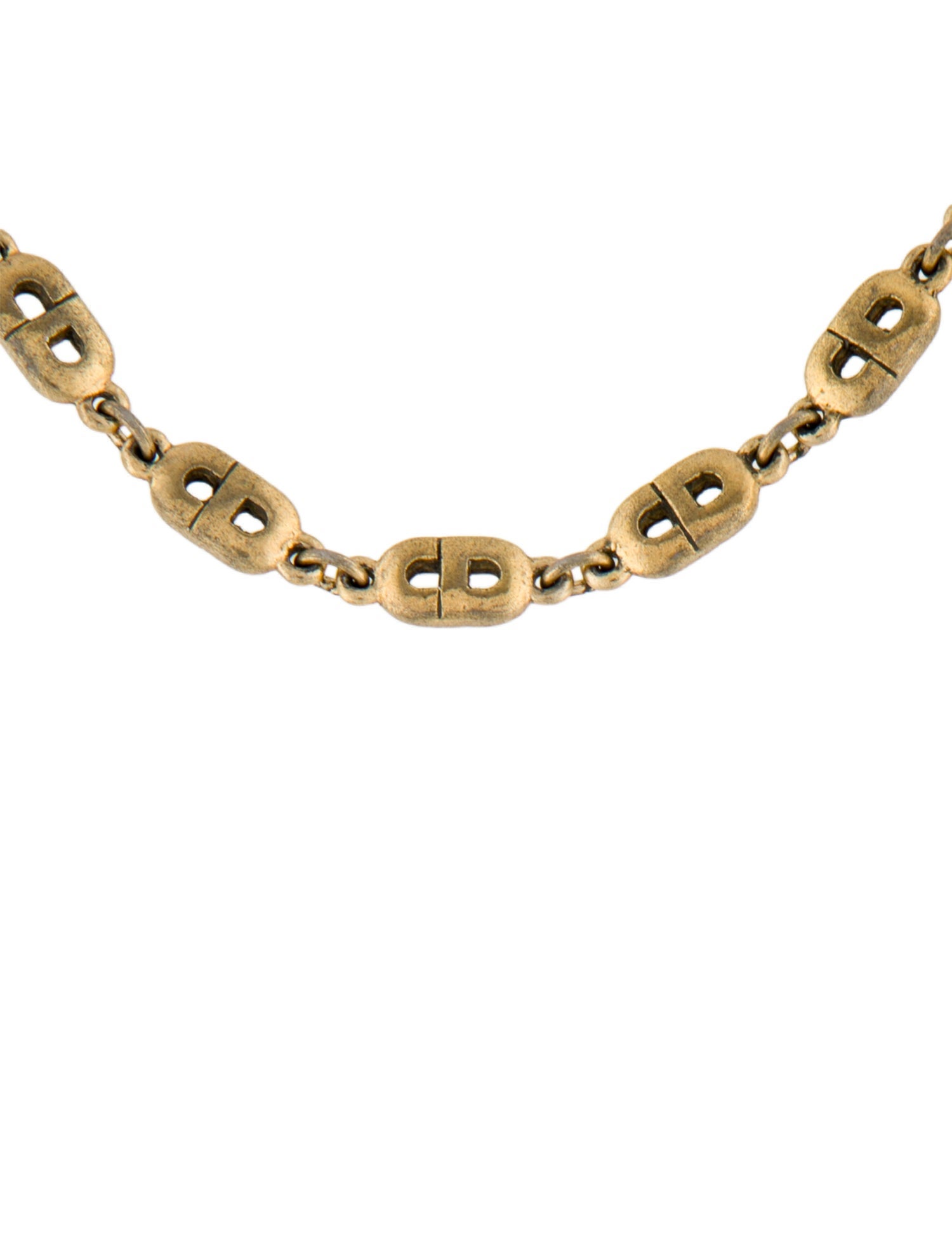 Christian Dior Vintage CD Link Chain Necklace