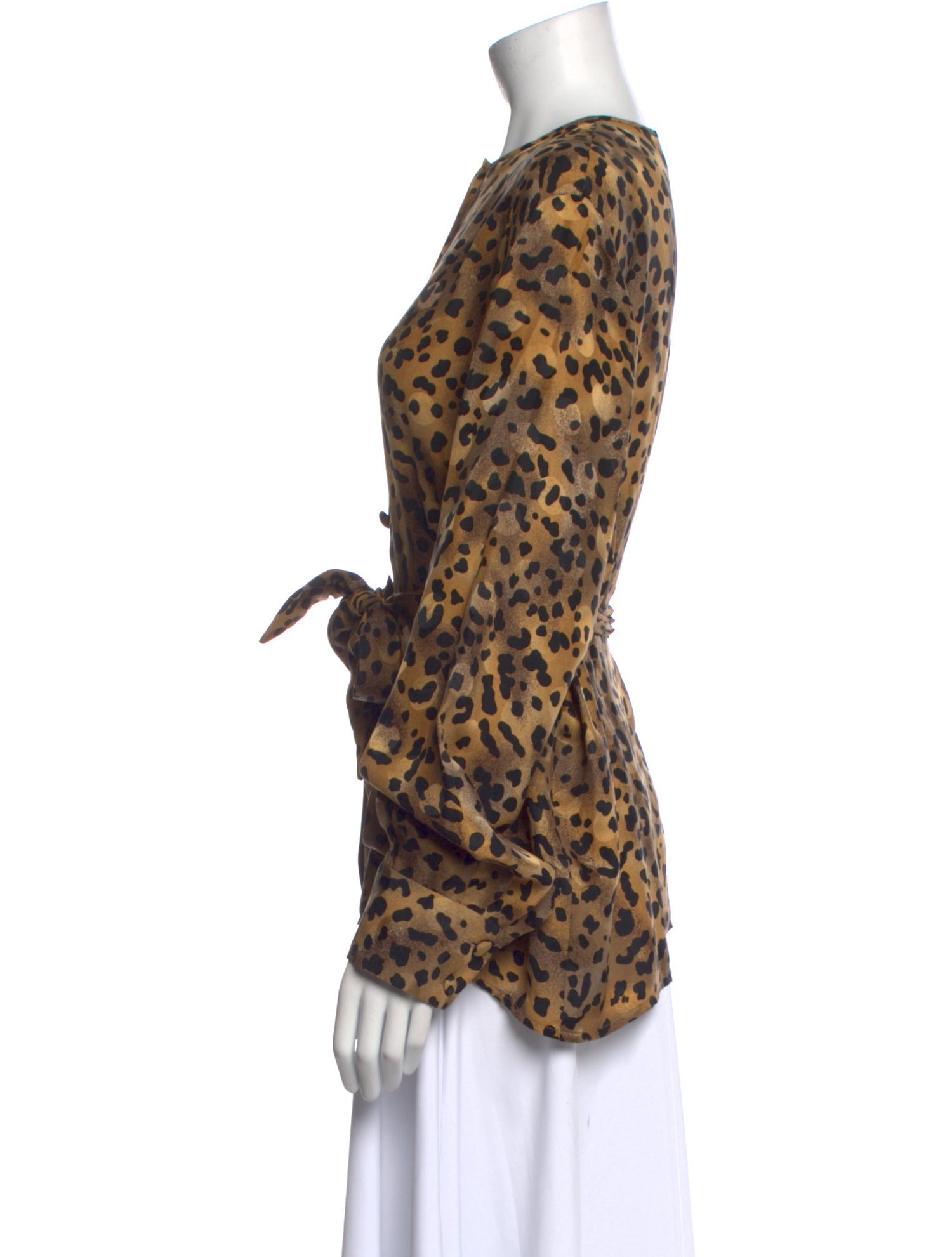 Christian Dior Silk Animal Print Blouse