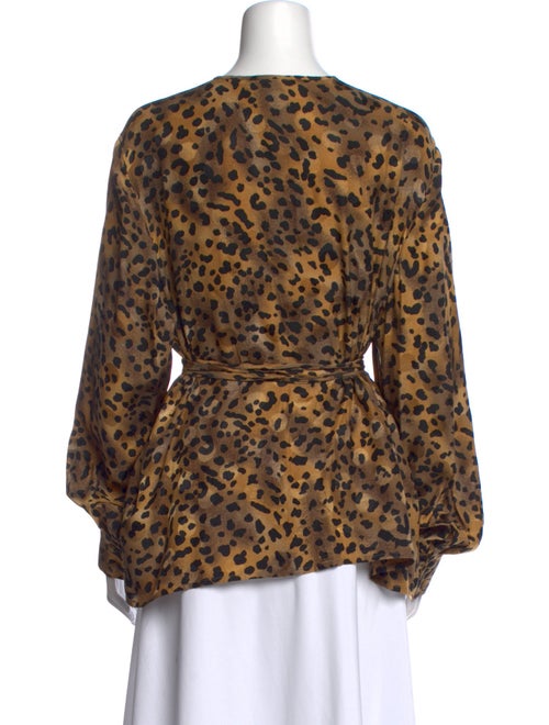 Christian Dior Silk Animal Print Blouse