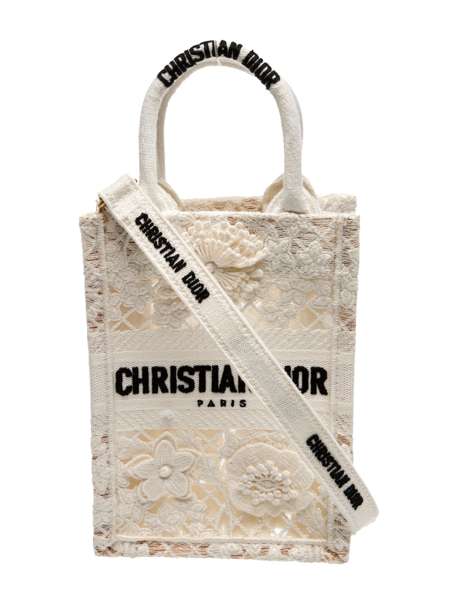 Christian Dior Mesh Embroidered D-Lace Mini 2023