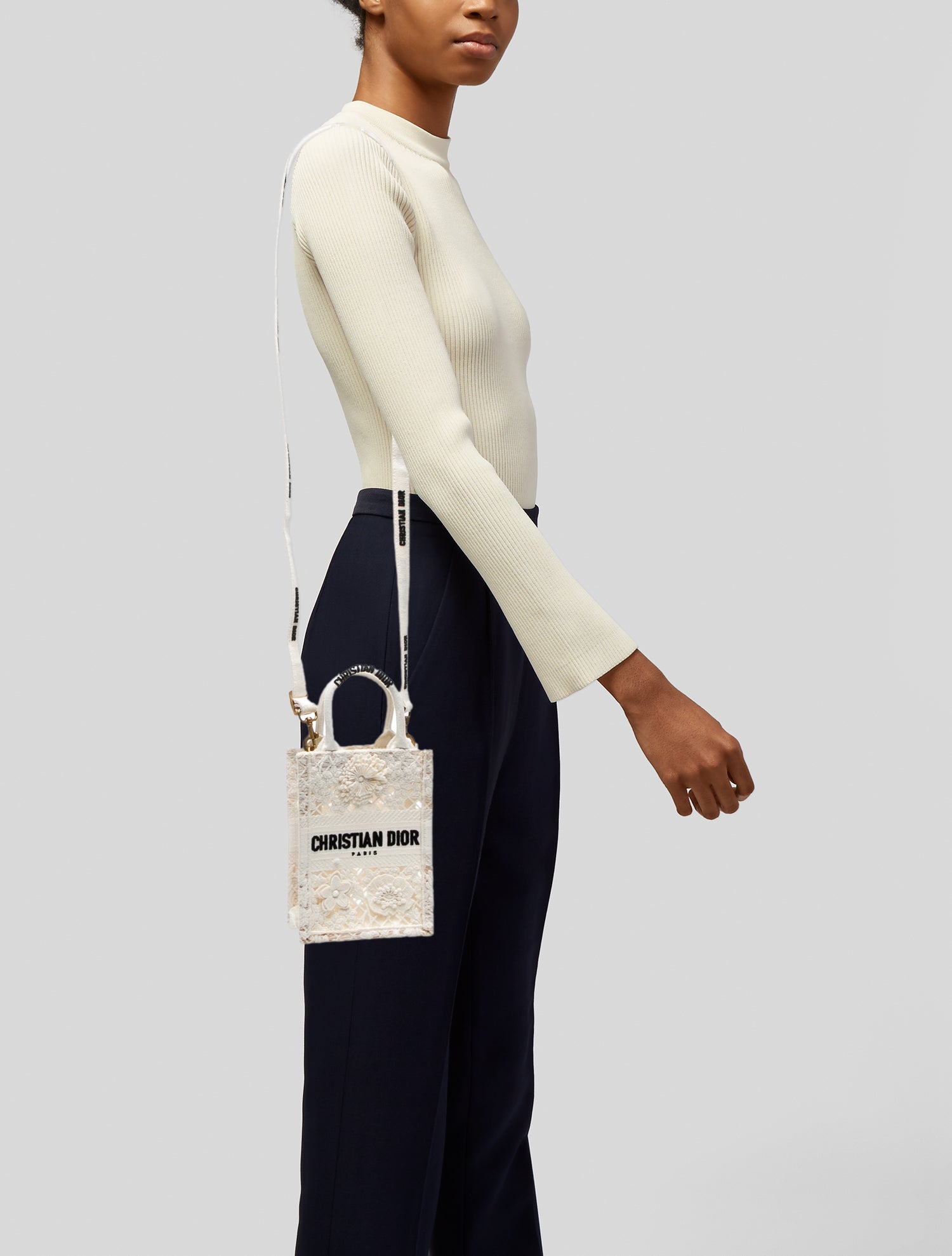 Christian Dior Mesh Embroidered D-Lace Mini 2023