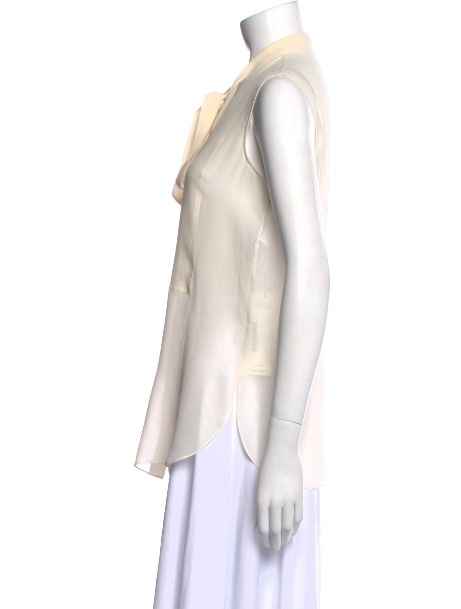 Christian Dior Silk Tie Neck Blouse