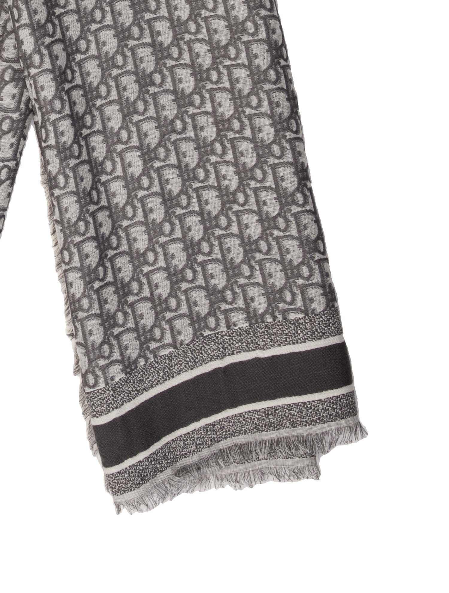 Christian Dior Wool Oblique Jacquard Scarf