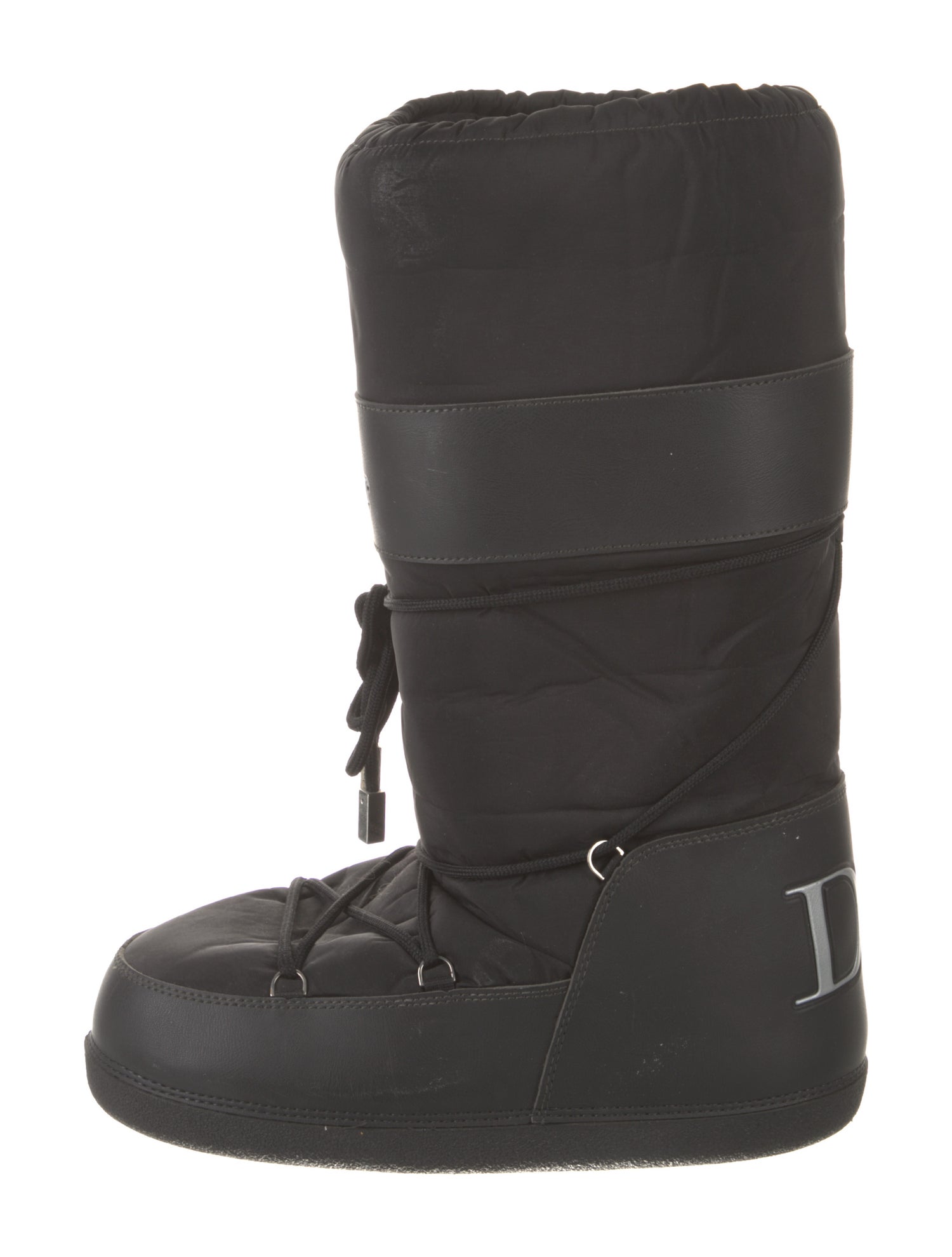 Christian Dior Vintage Nylon Lace-Up Boots