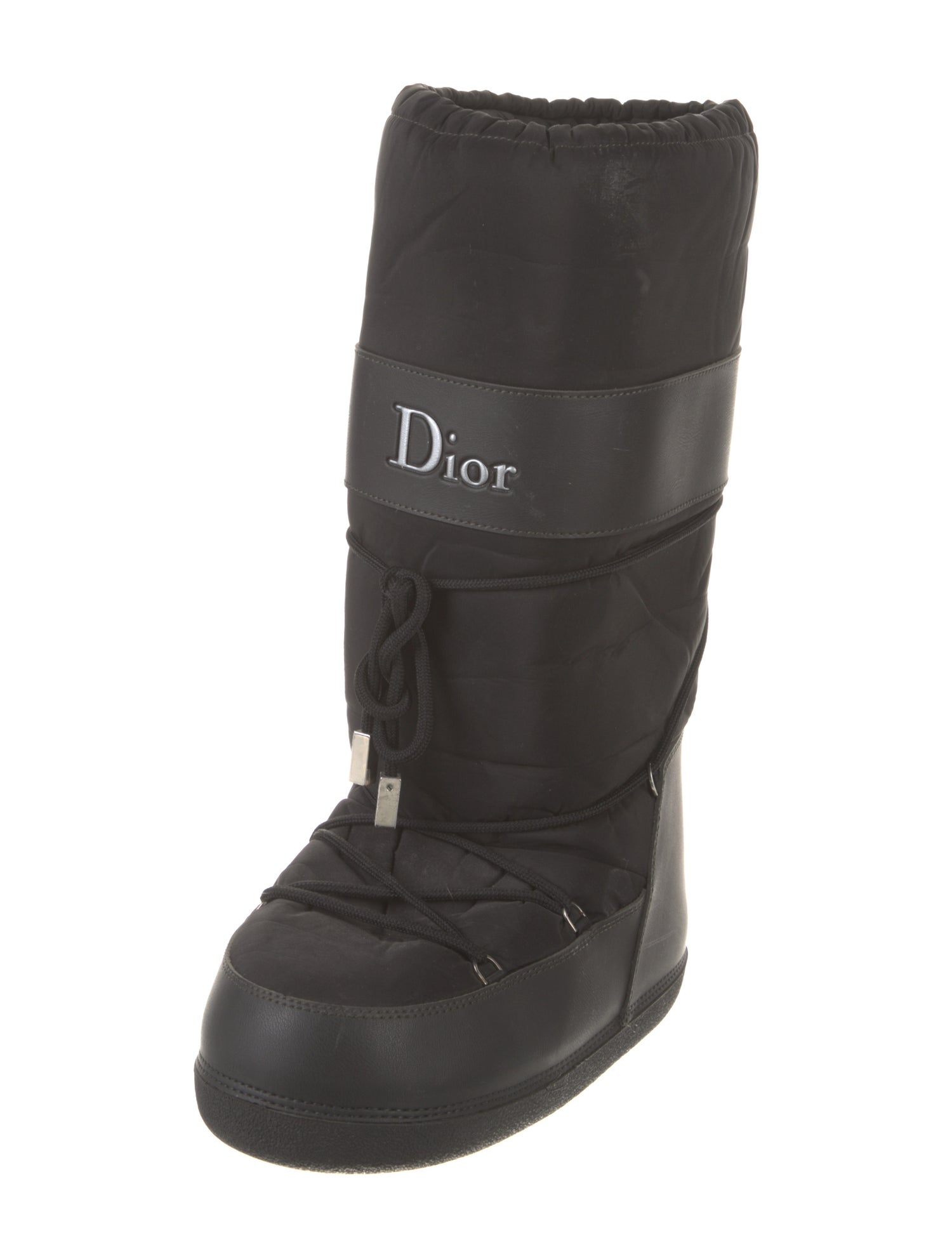 Christian Dior Vintage Nylon Lace-Up Boots