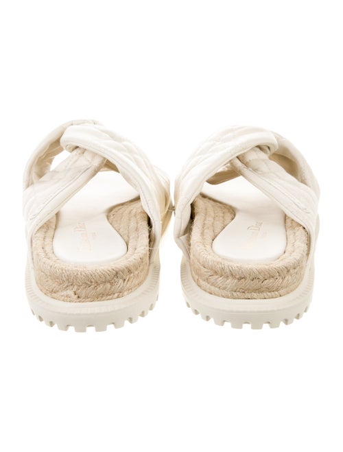 Christian Dior Cannage Pattern Leather Espadrilles