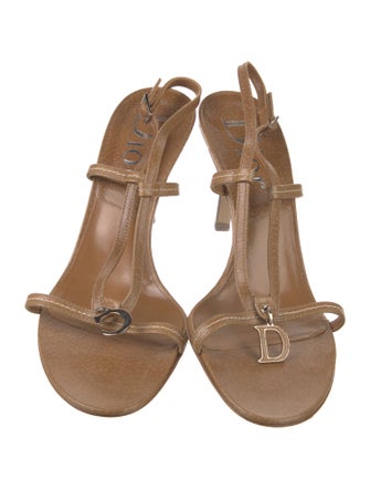 Christian Dior Leather Slingback Sandals