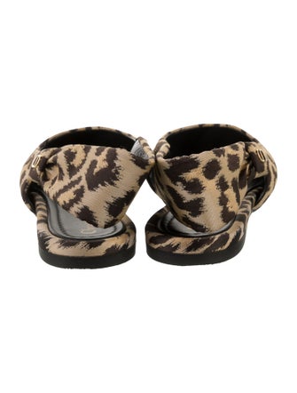 Christian Dior Animal Print Slingback Flats