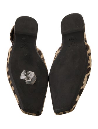 Christian Dior Animal Print Slingback Flats