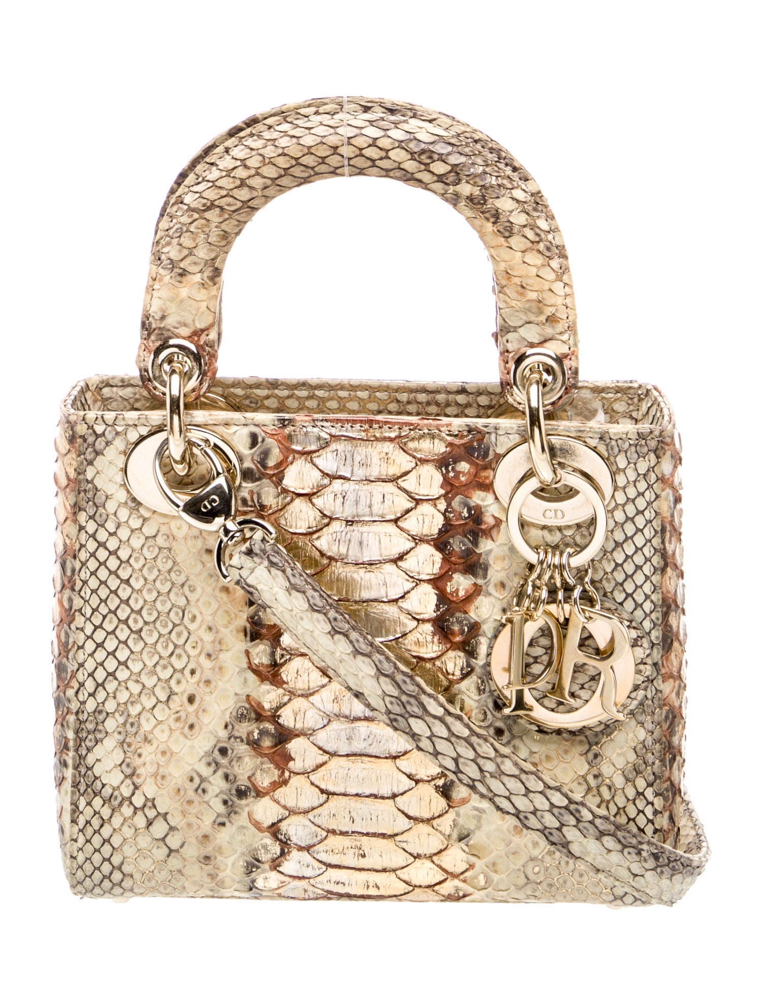 Christian Dior Python Top Handle Bag Mini