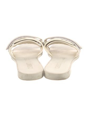 Christian Dior Cannage Pattern Lambskin Slides