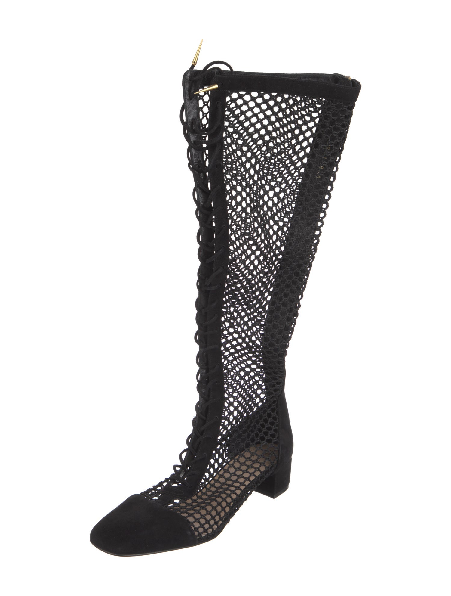 Christian Dior Suede Lace-Up Boots