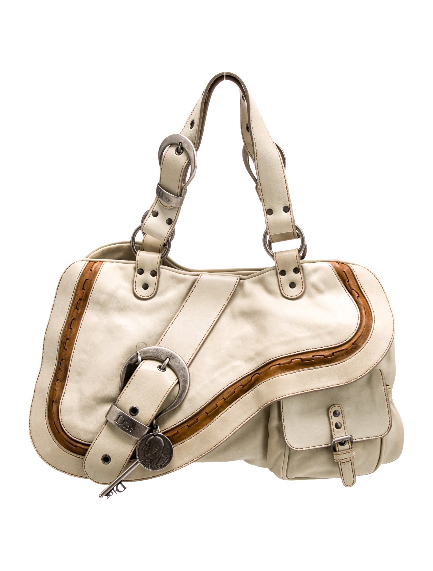 Christian Dior Leather Gaucho Saddle Medium Vintage