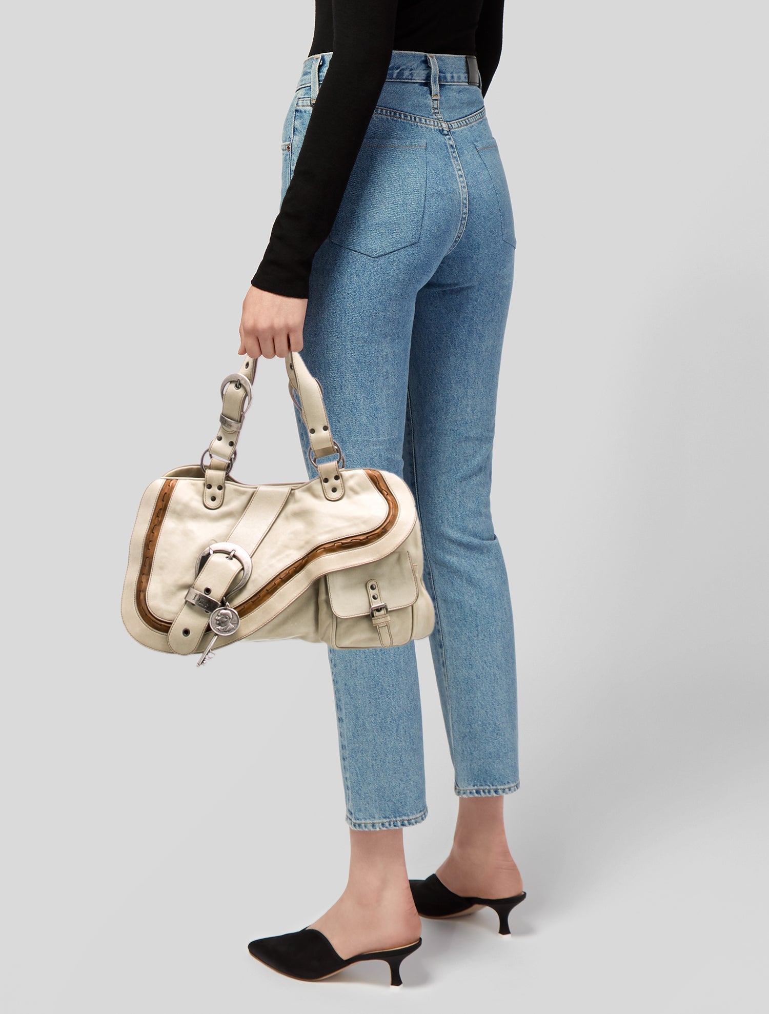 Christian Dior Leather Gaucho Saddle Medium Vintage