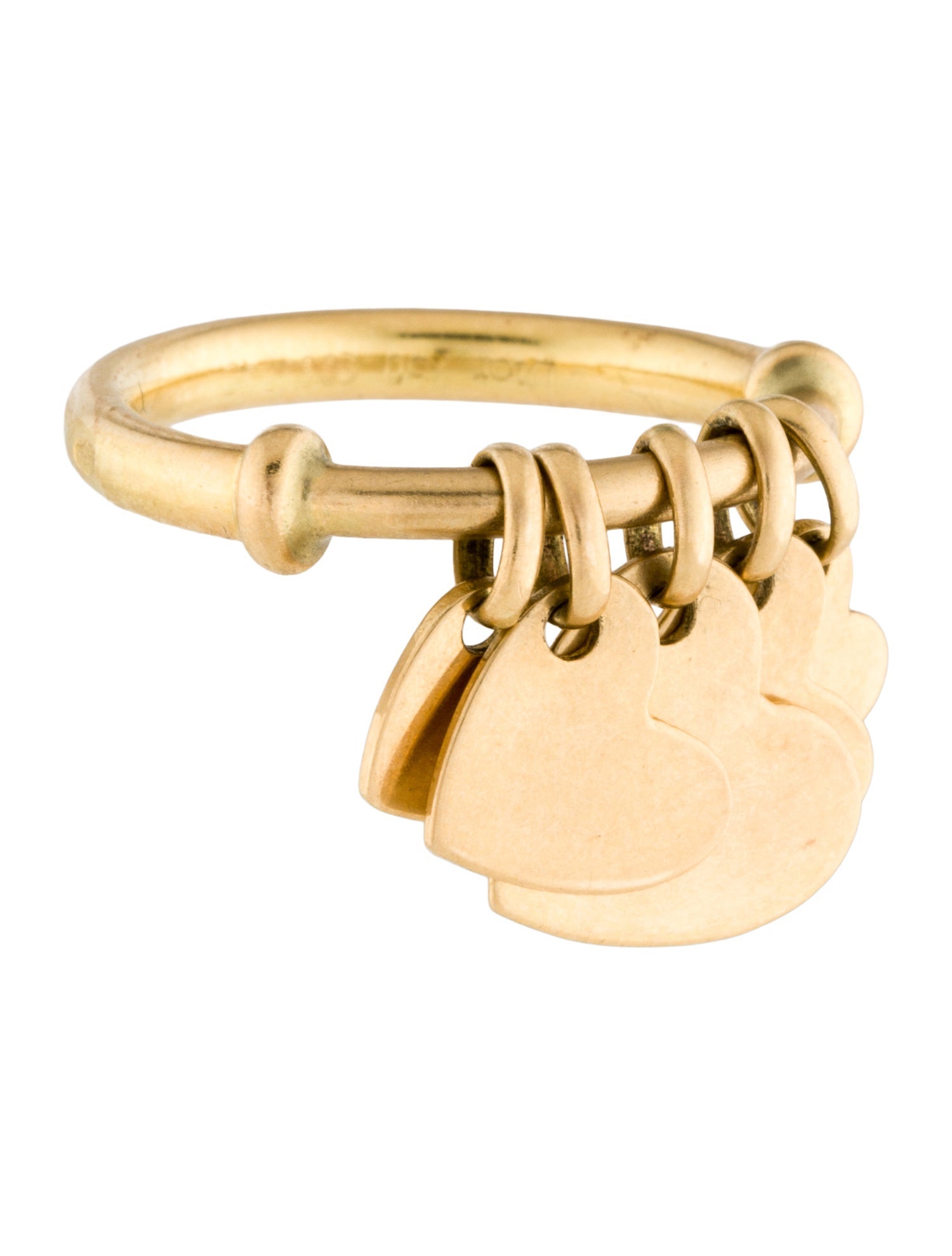 Christian Dior Vintage 18K Cœur Léger Heart Charm Ring