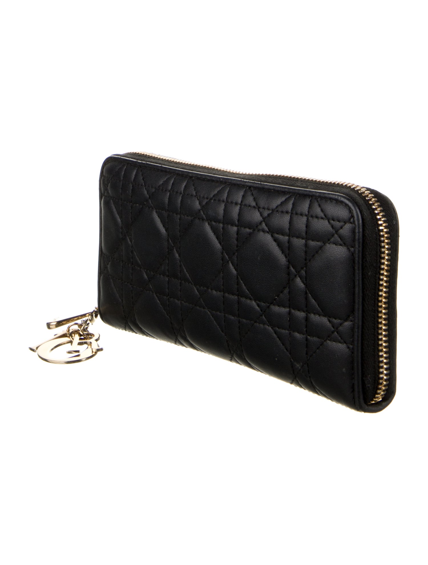 Christian Dior 2022 Lady Dior Zip Around Wallet Continental Wallet