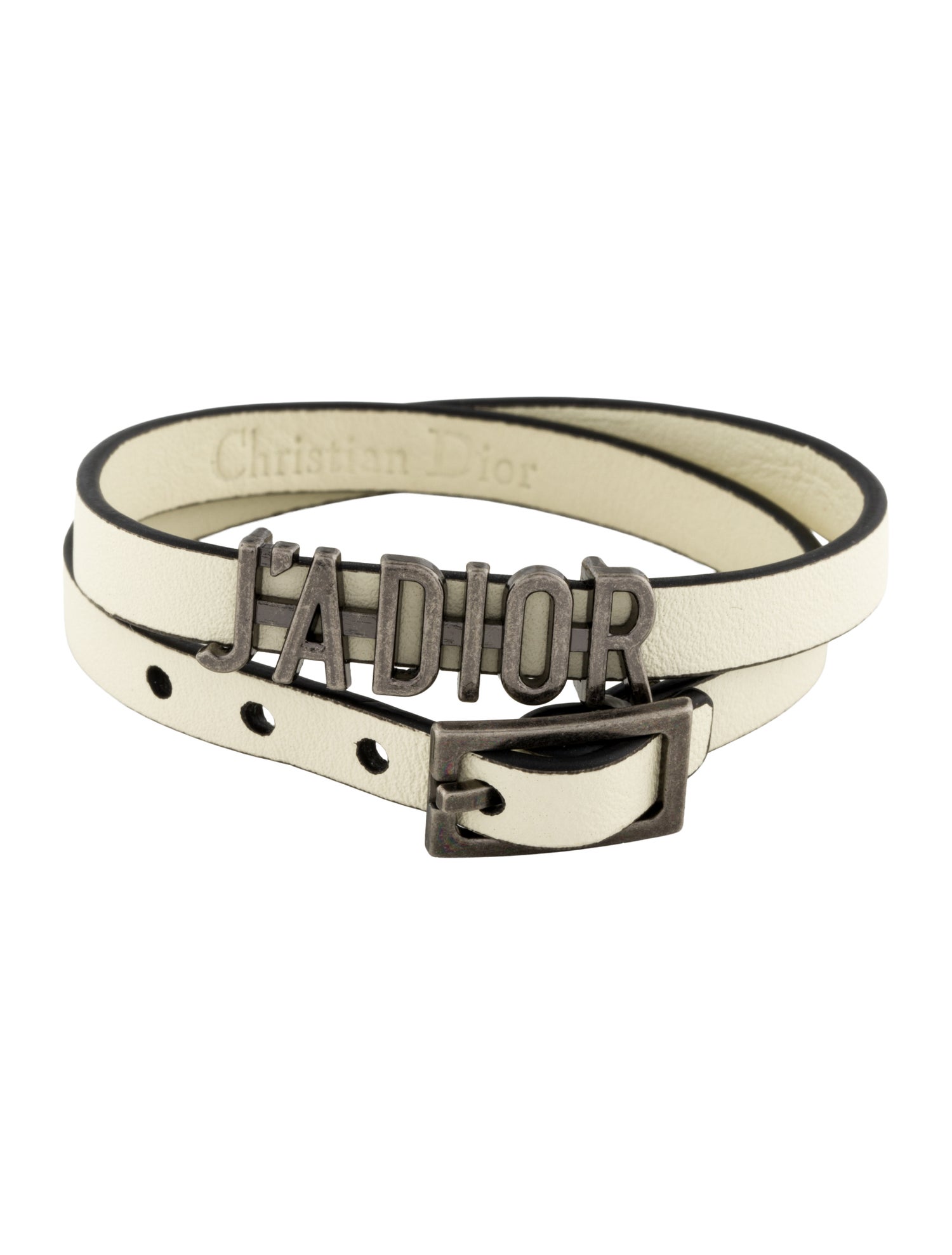 Christian Dior J'Adior Leather Double Wrap Bracelet