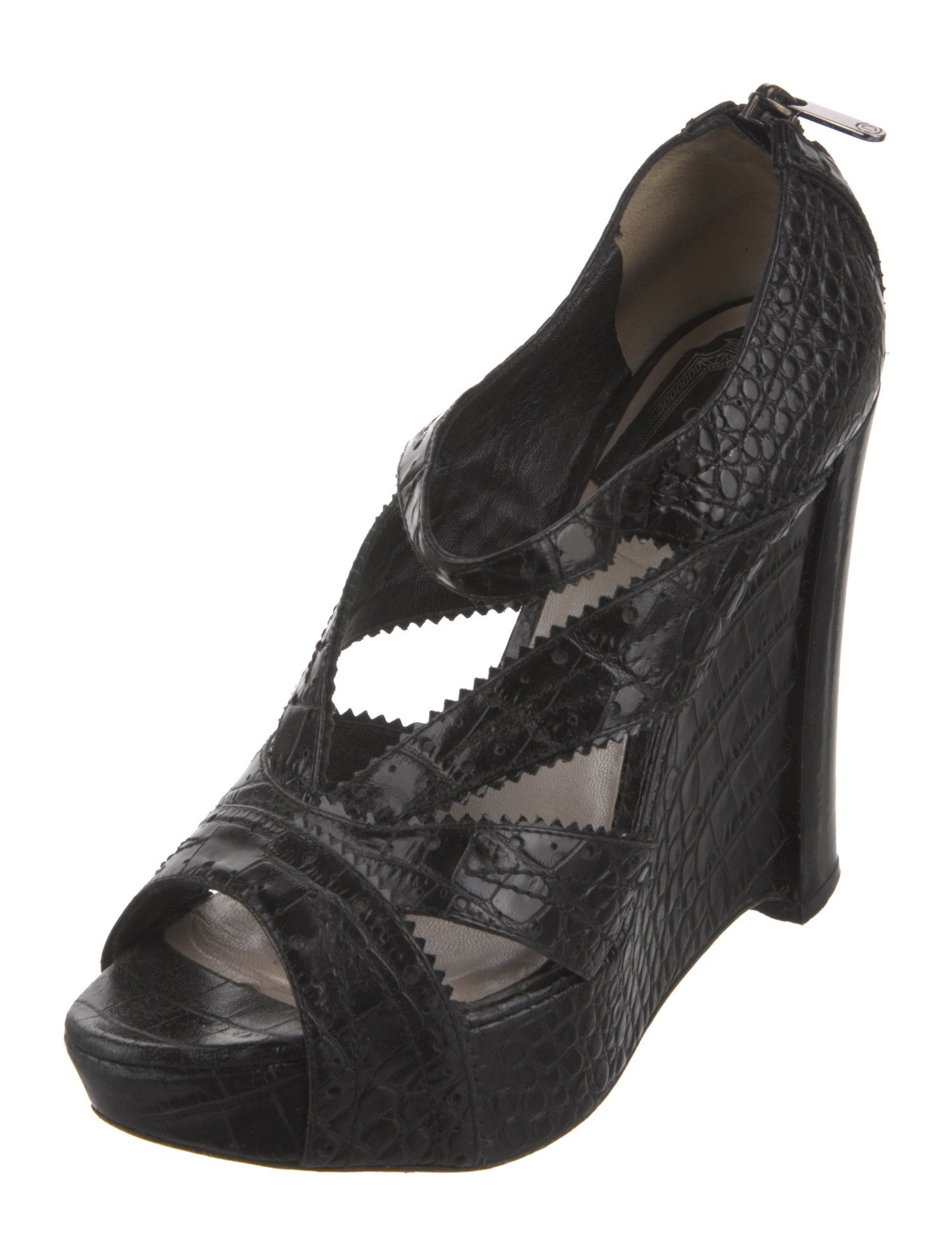 Christian Dior Embossed Leather Pumps