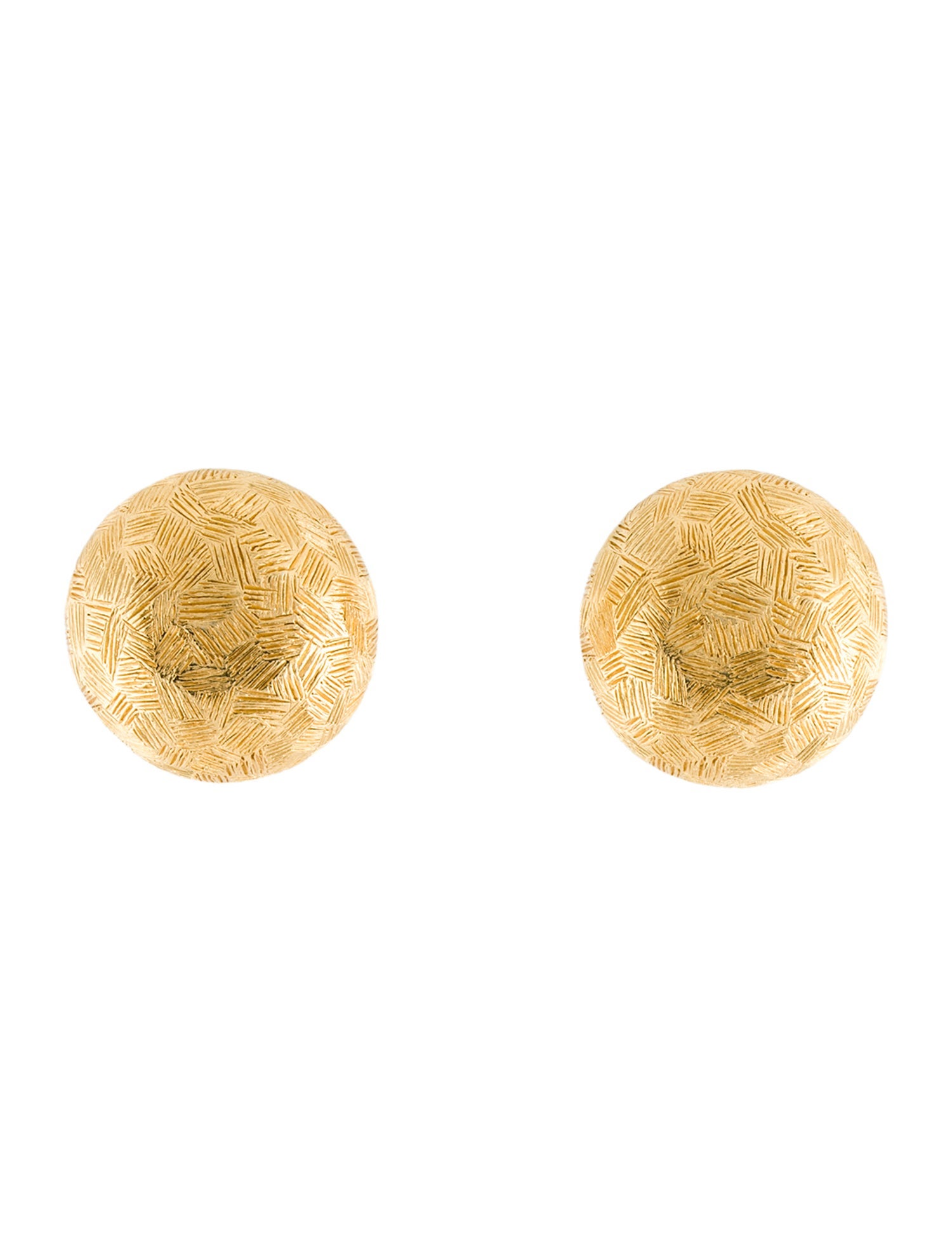 Christian Dior Vintage Dome Textured Clip-On Earrings