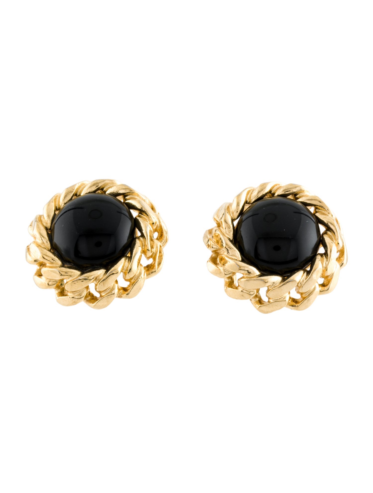 Christian Dior Vintage Resin Stud Earrings