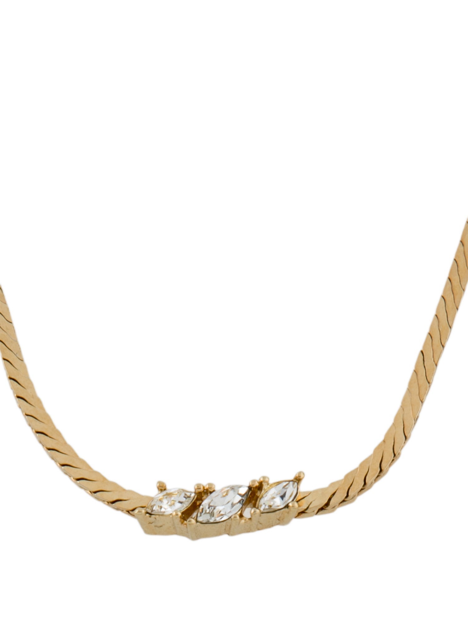 Christian Dior Vintage Crystal Pendant Necklace