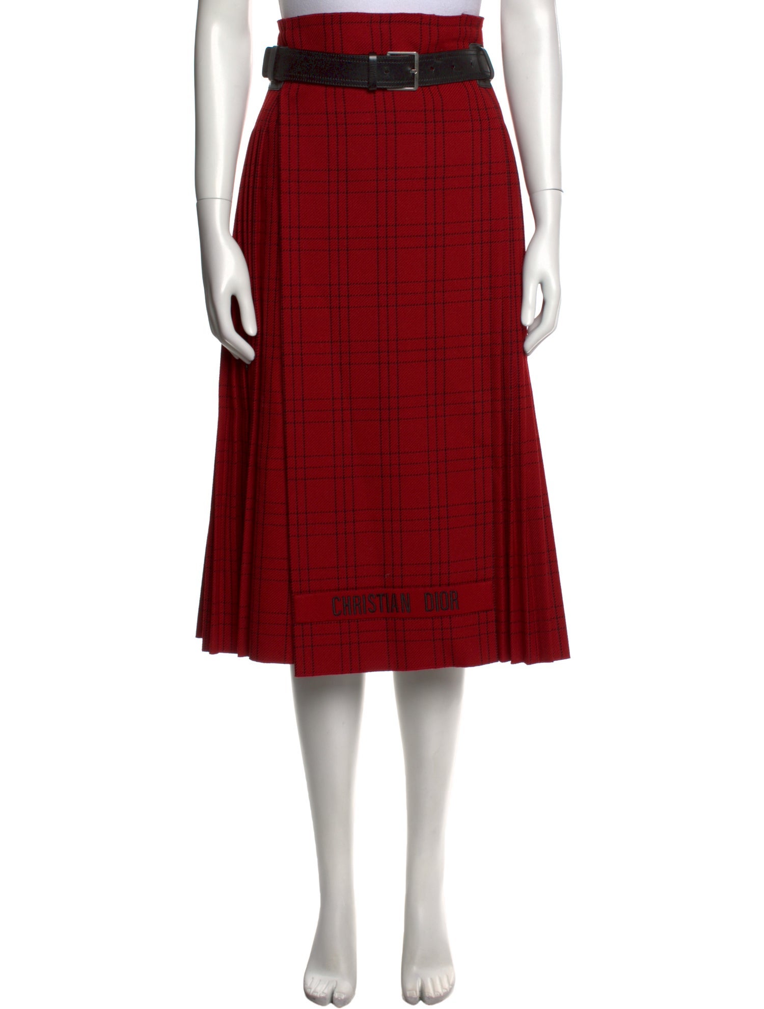 Christian Dior Virgin Wool Knee-Length Skirt