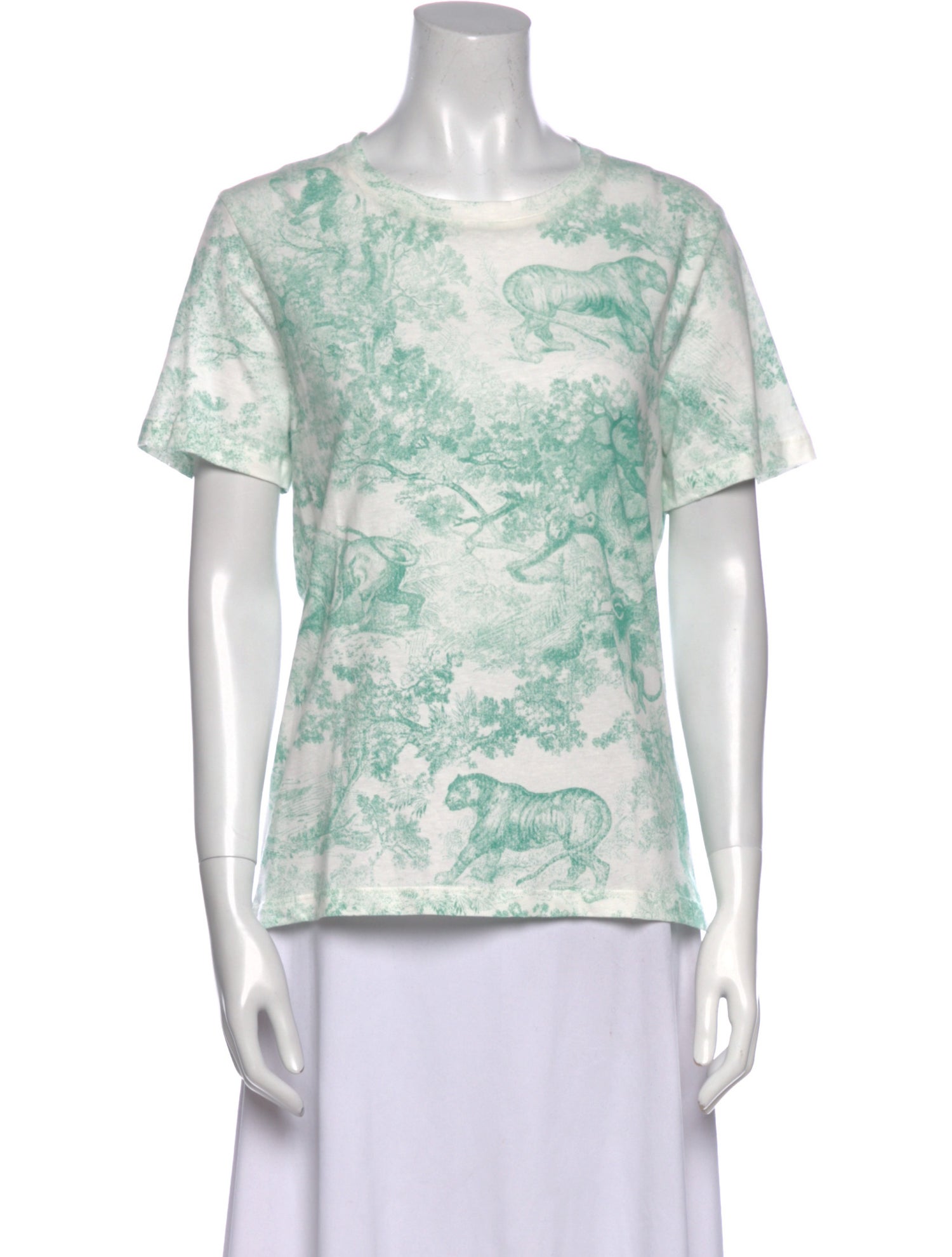 Christian Dior Printed Scoop Neck T-Shirt w/ Tags
