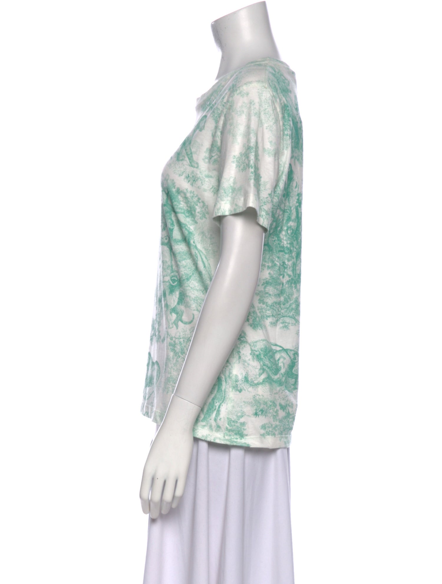 Christian Dior Printed Scoop Neck T-Shirt w/ Tags