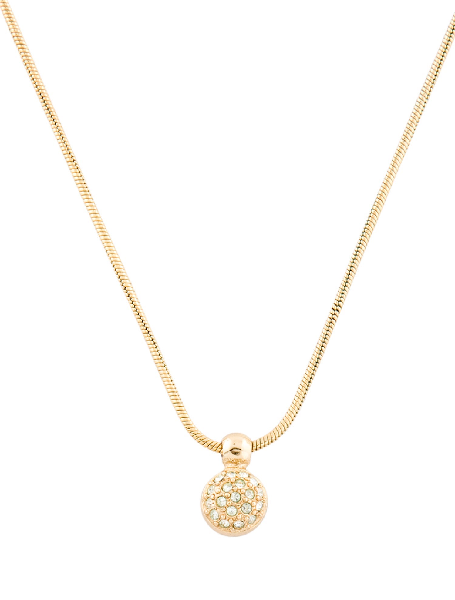 Christian Dior Vintage Crystal Pendant Necklace