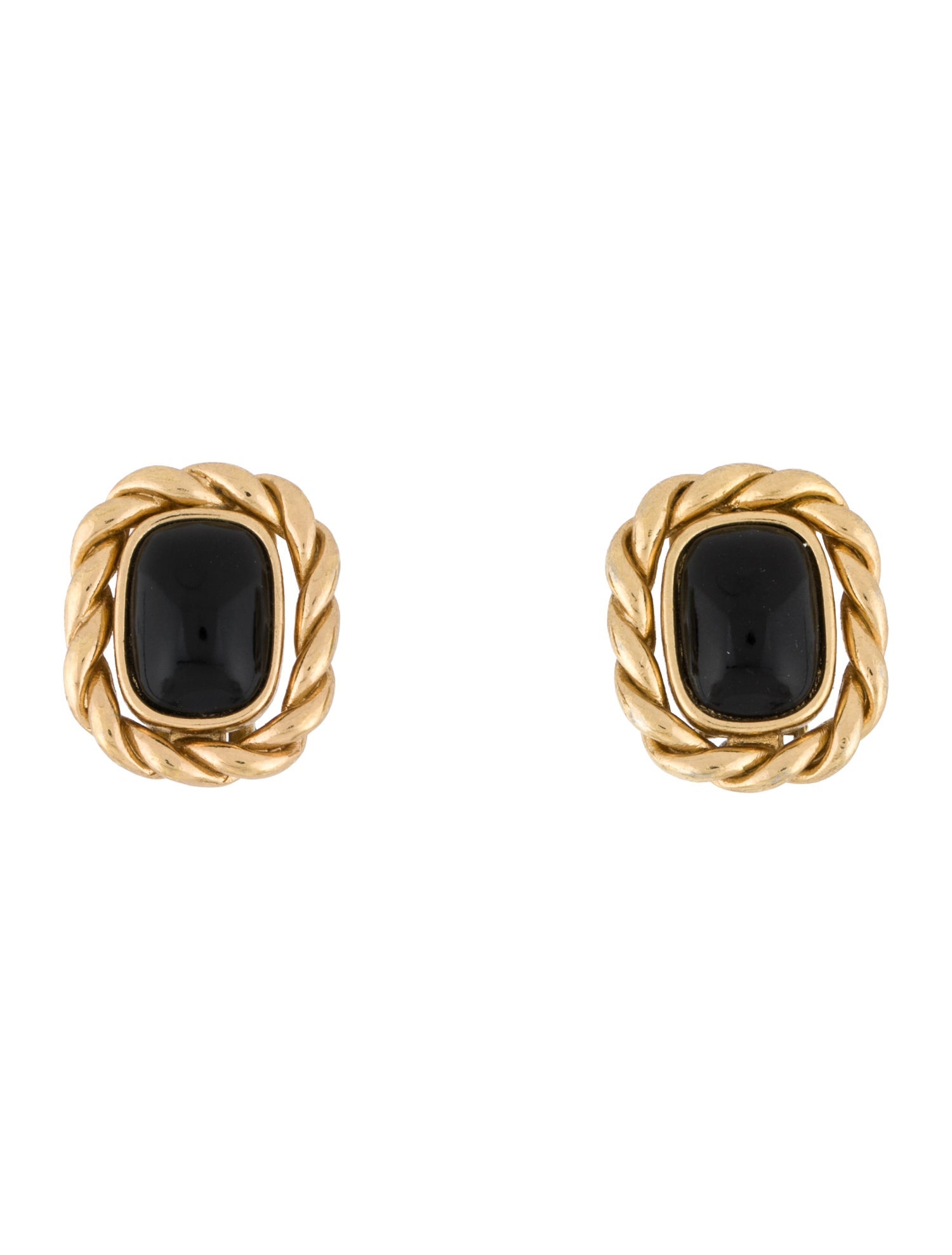 Christian Dior Vintage Resin Clip-On Earrings