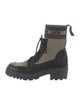 Christian Dior Signature Logo Canvas Combat Boots