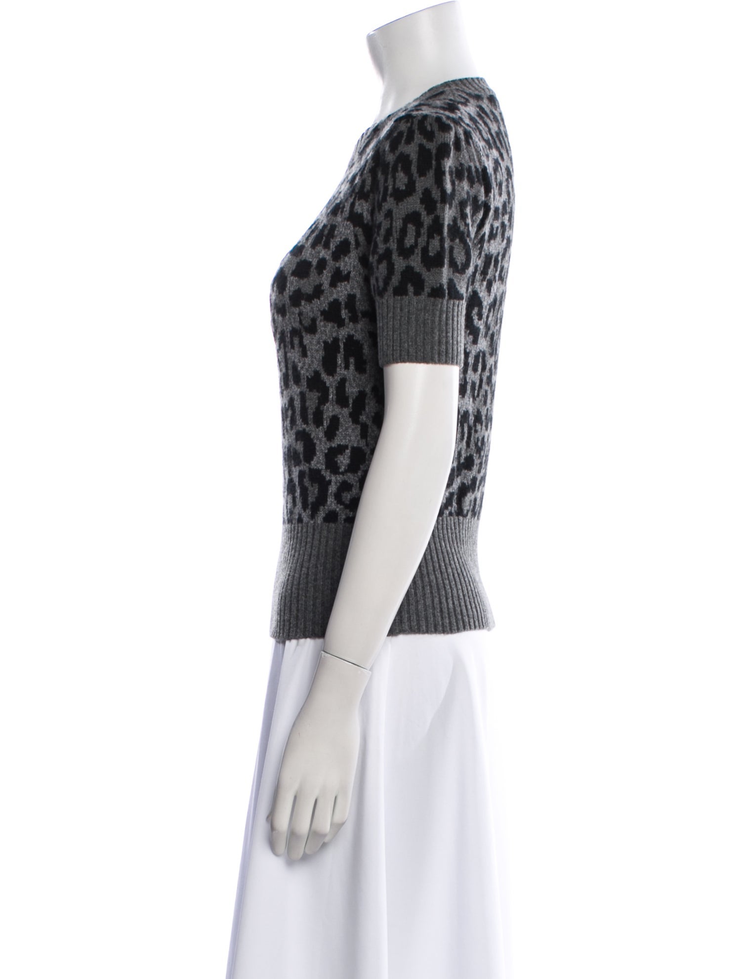 Christian Dior Cashmere Animal Print Sweater