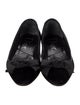 Christian Dior Velvet Bow Accents Ballet Flats