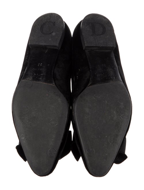 Christian Dior Velvet Bow Accents Ballet Flats