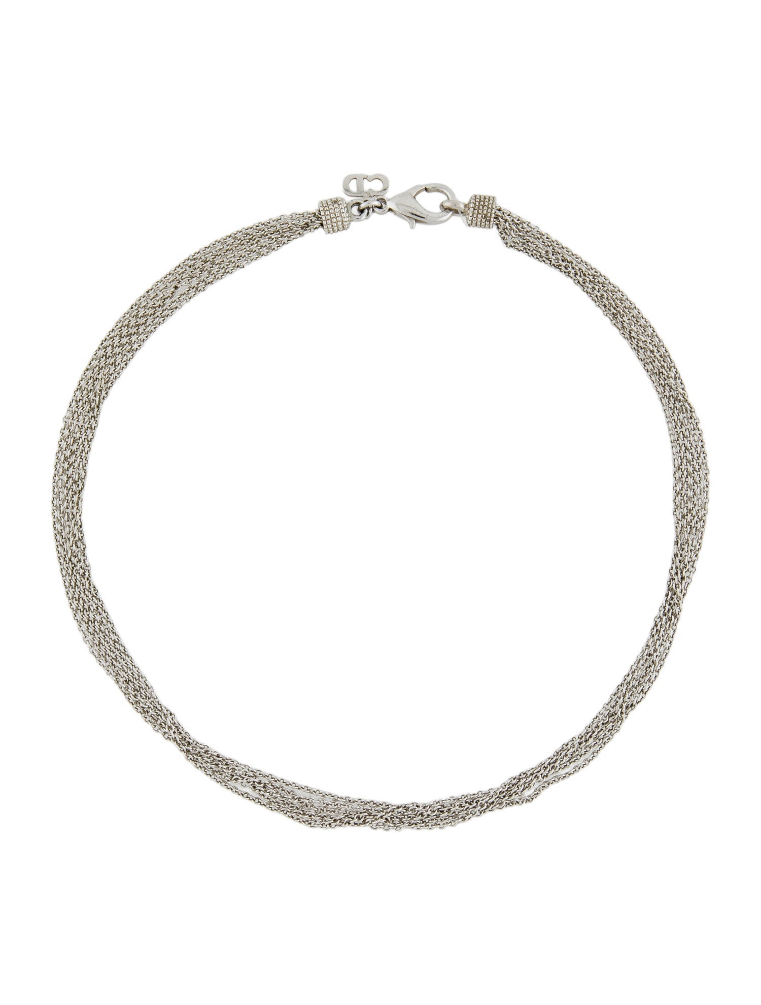 Christian Dior Vintage Multistrand Collar Chain Necklace