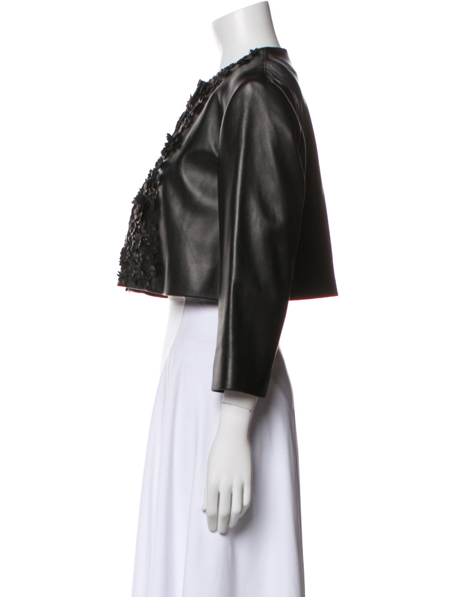 Christian Dior Leather Tweed Pattern Evening Jacket