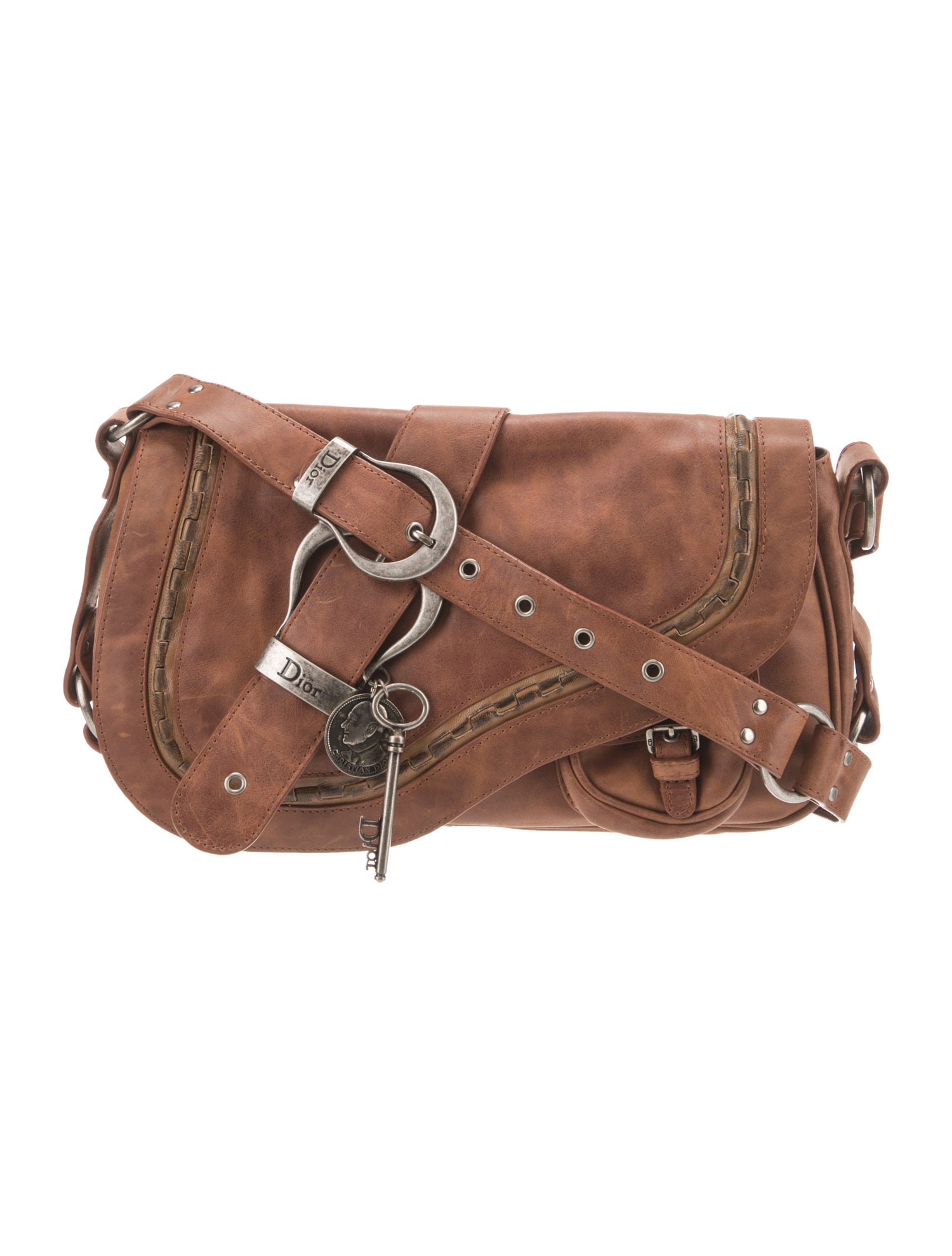 Christian Dior Leather Gaucho Saddle Vintage