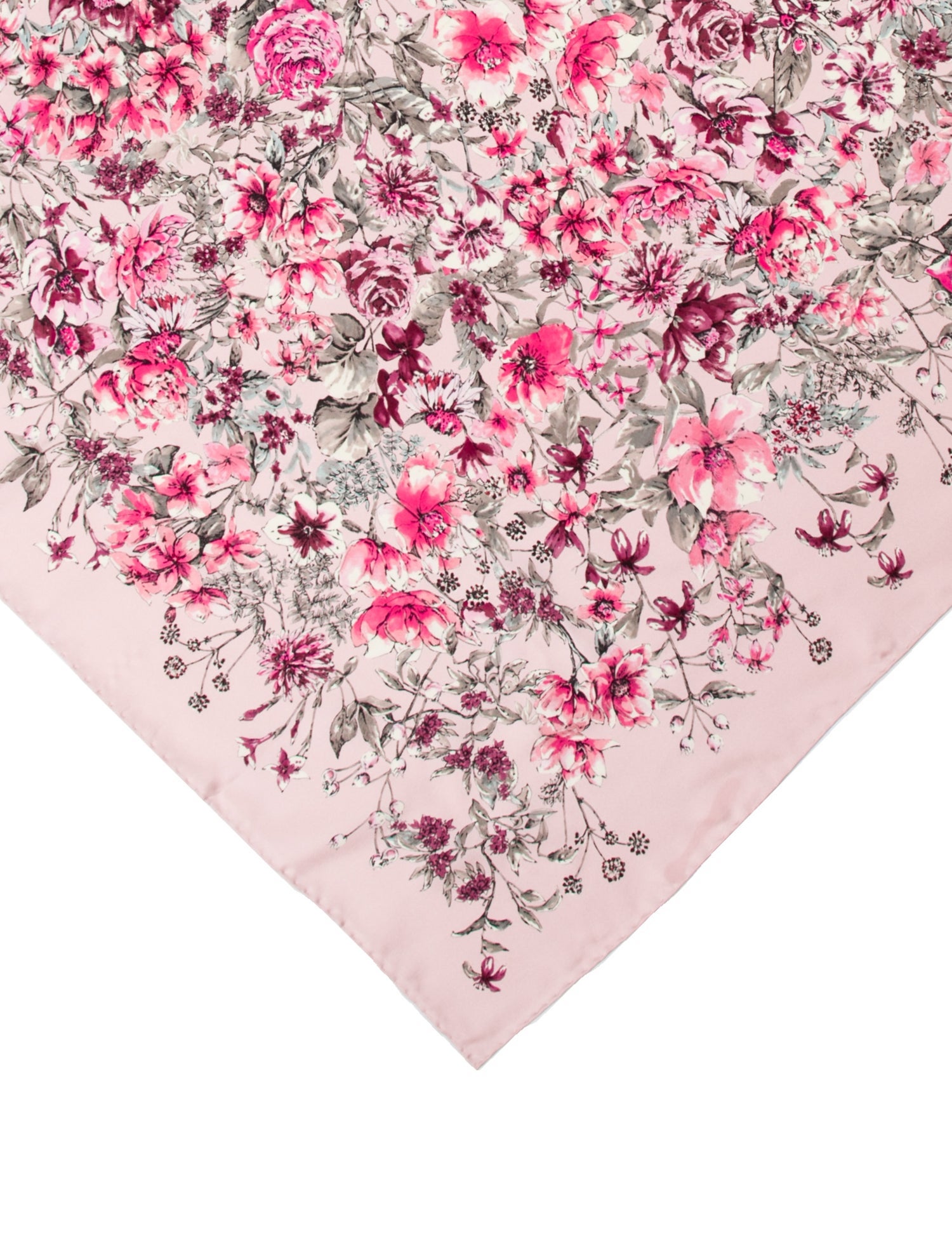 Christian Dior Silk Floral Print Scarf