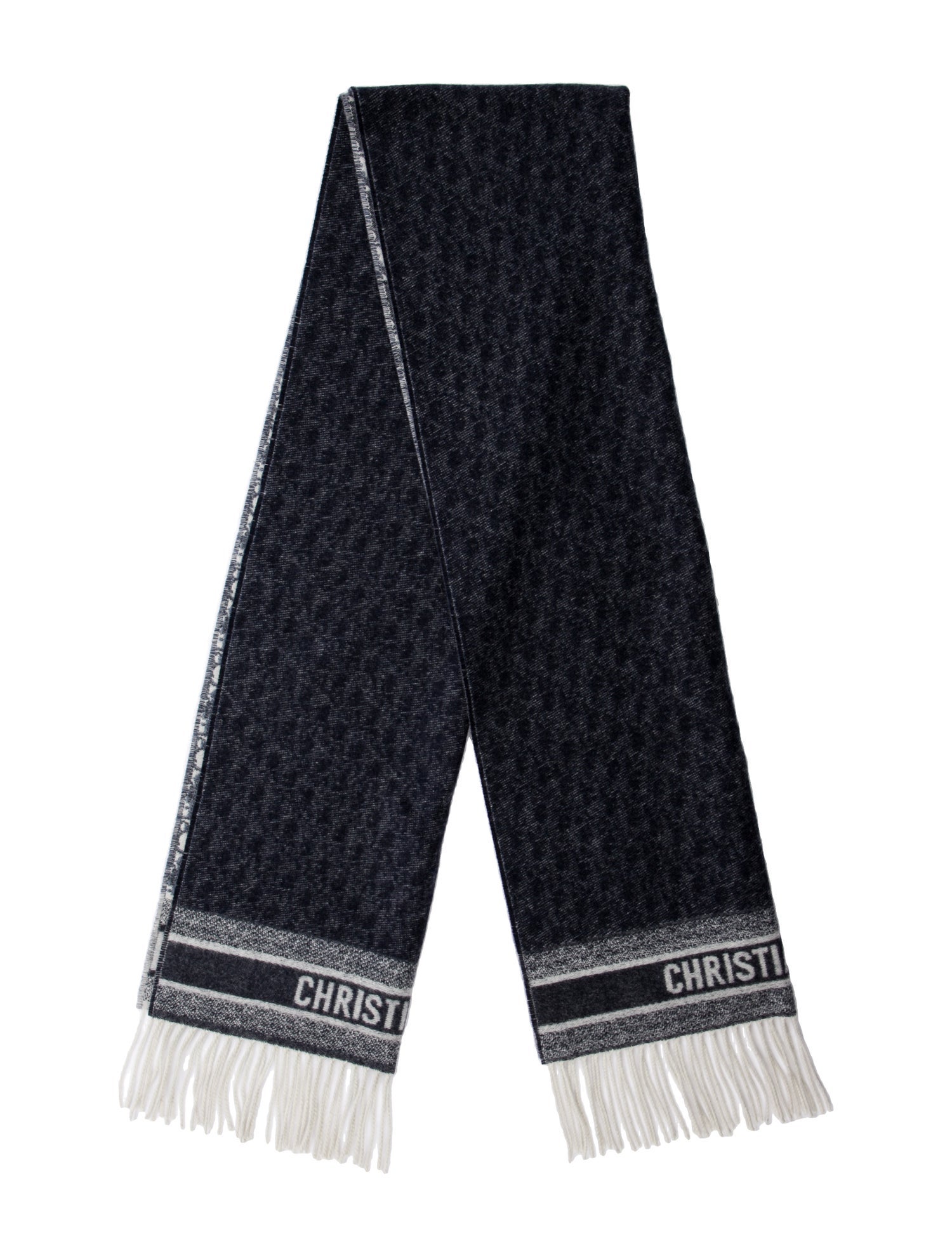 Christian Dior Cashmere Oblique Jacquard Scarf