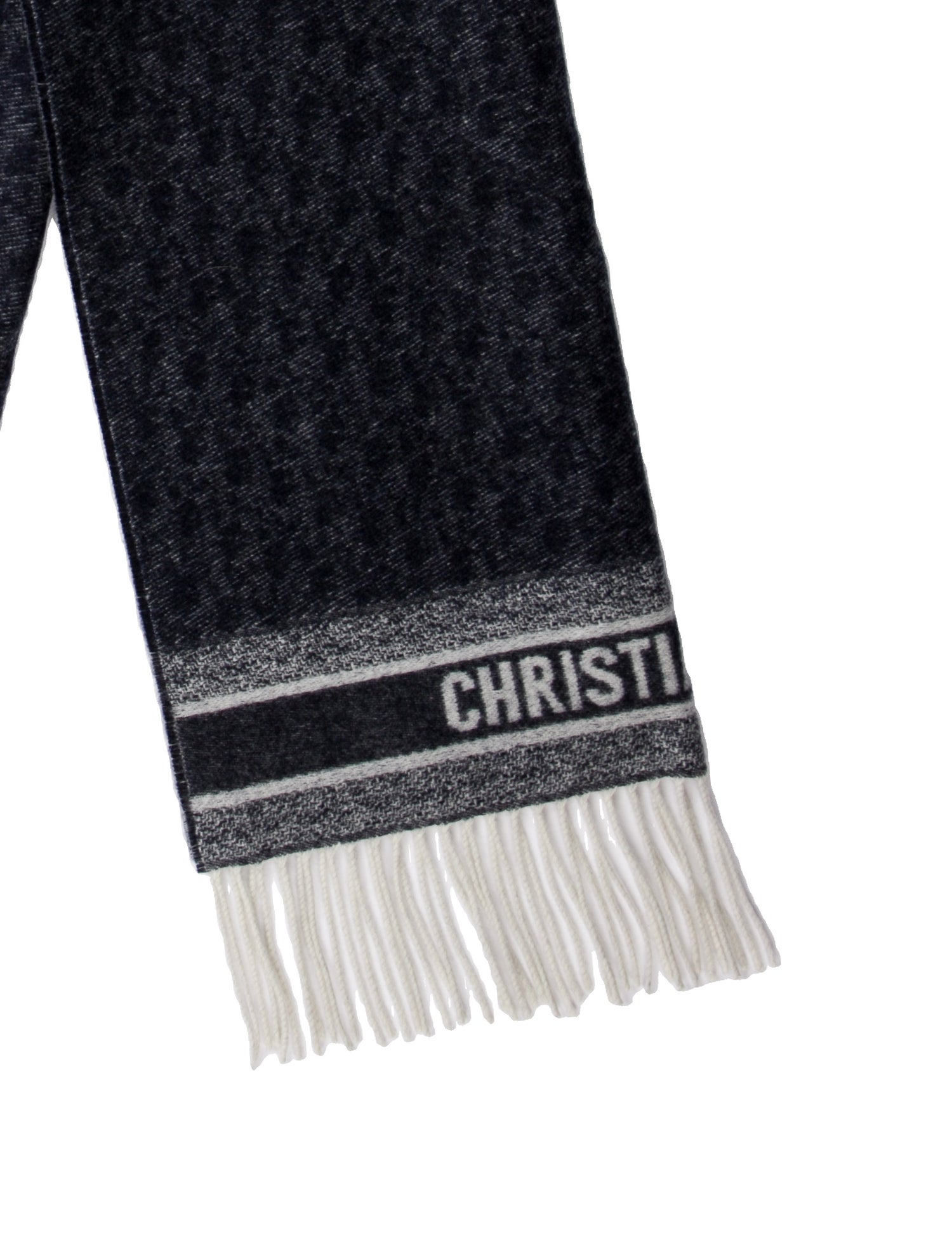 Christian Dior Cashmere Oblique Jacquard Scarf