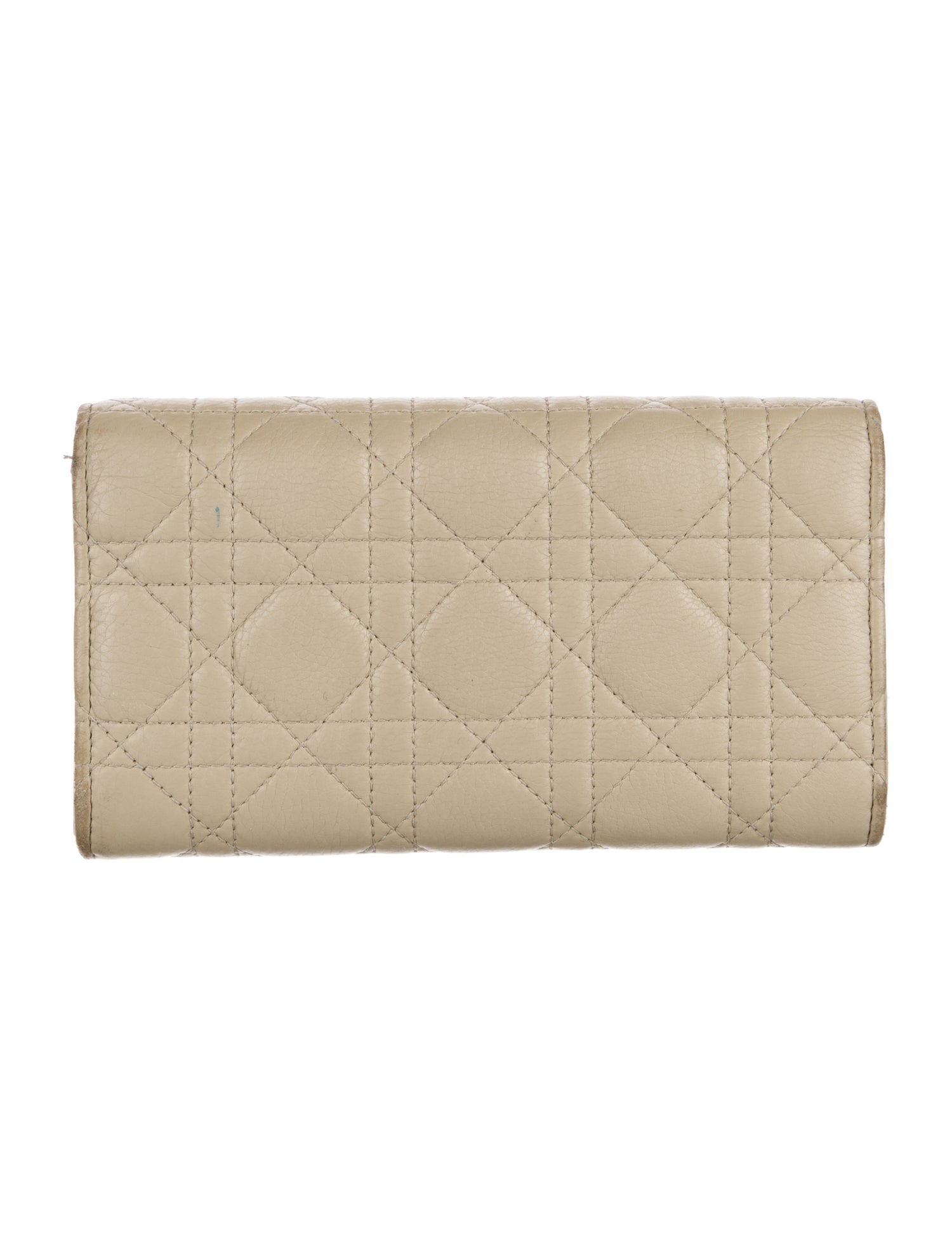 Christian Dior Cannage Pattern Leather Trifold Wallet