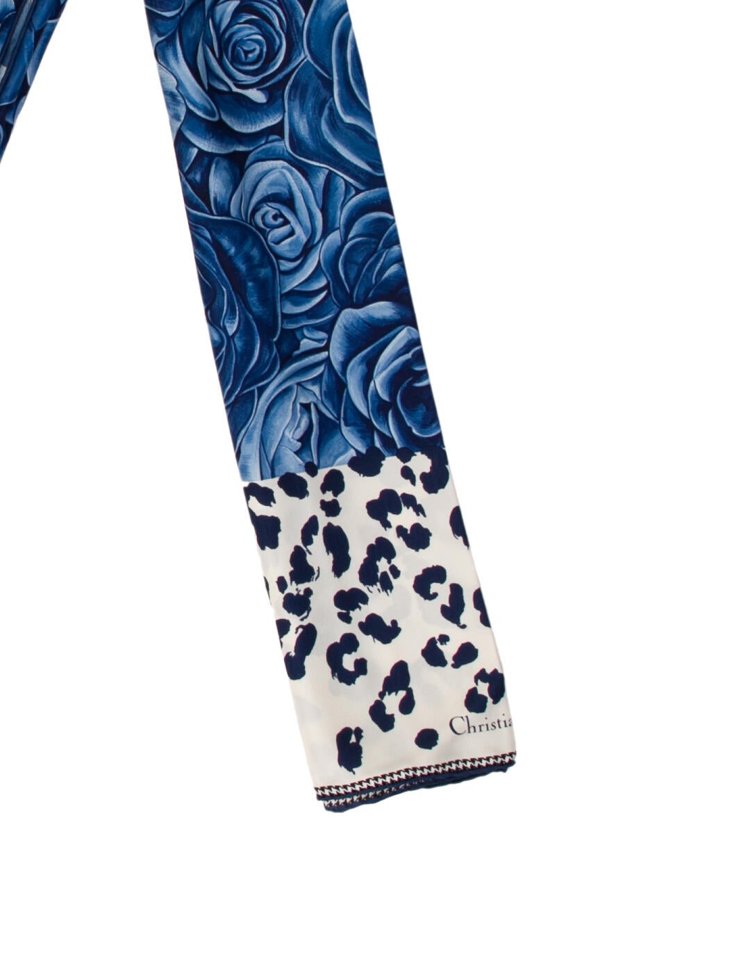 Christian Dior Silk Floral Print Scarf