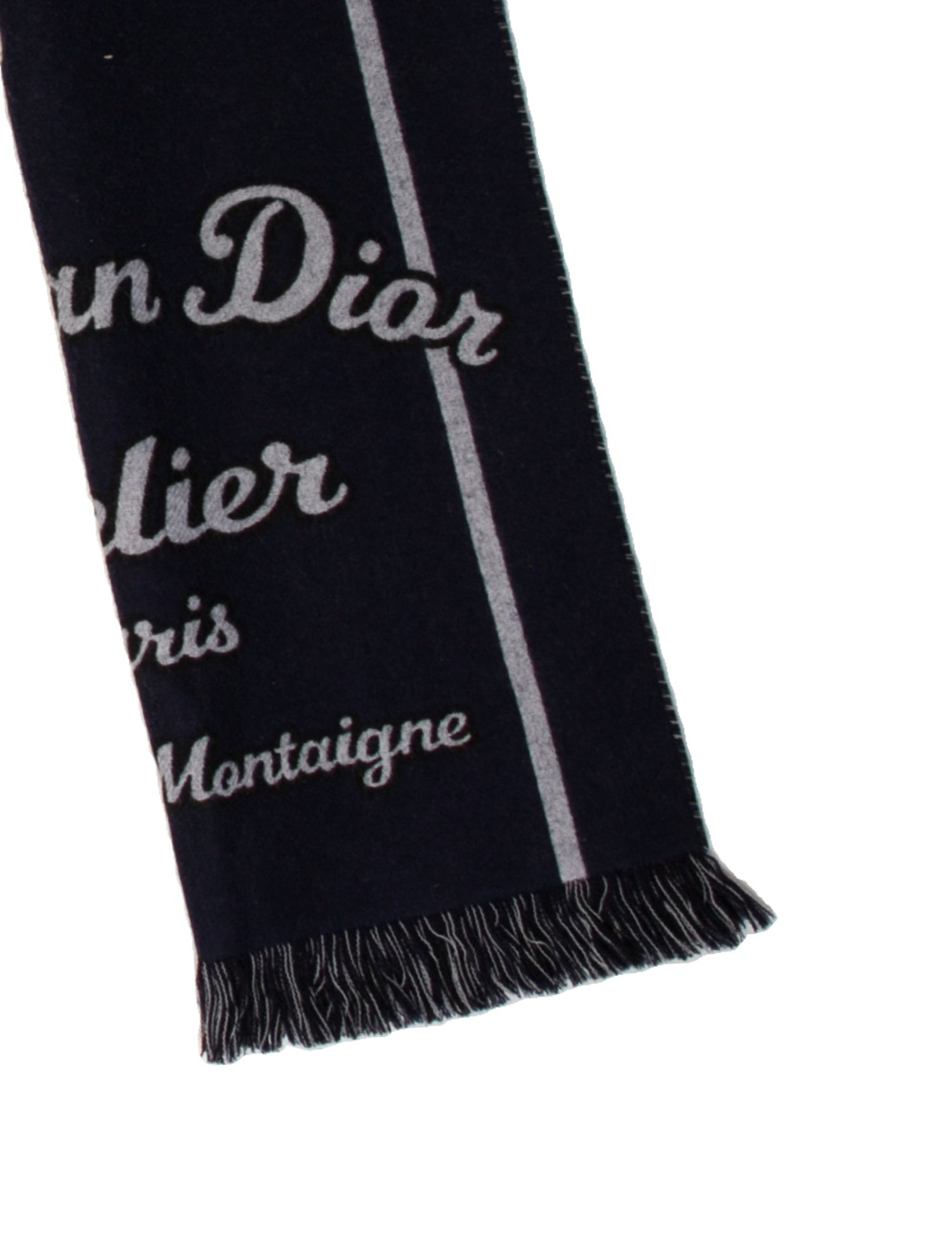 DIOR MEN Wool Striped Scarf