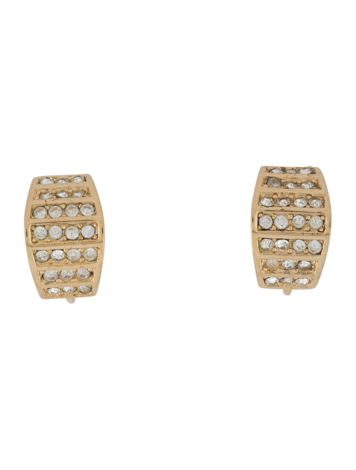 Christian Dior Vintage Crystal Clip-On Earrings