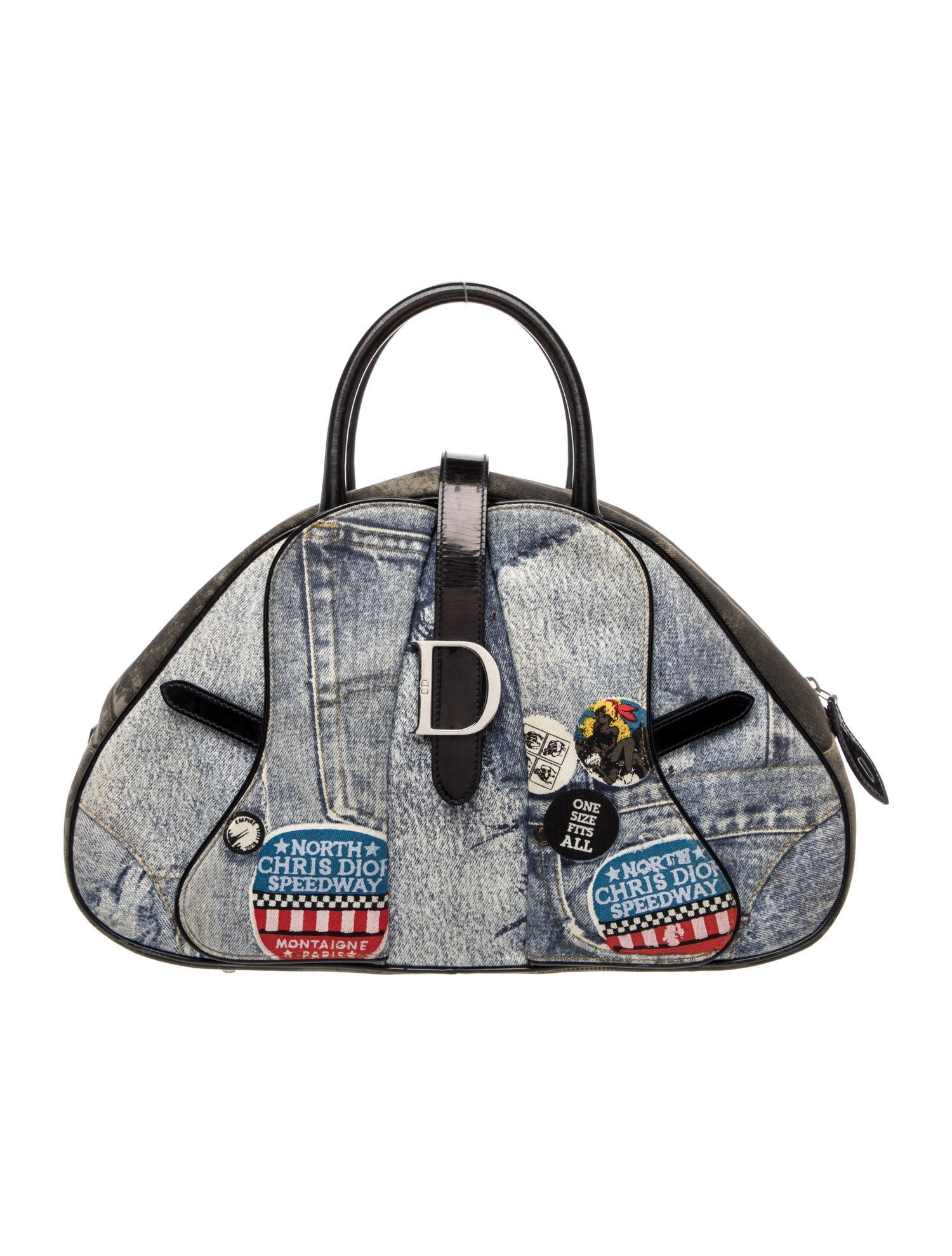 Christian Dior Denim Double Saddle Vintage