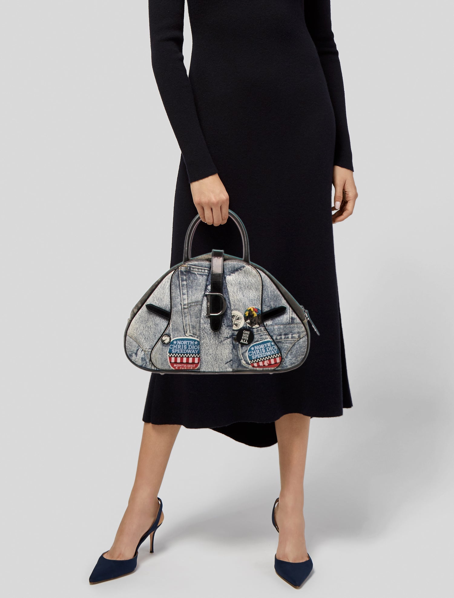 Christian Dior Denim Double Saddle Vintage